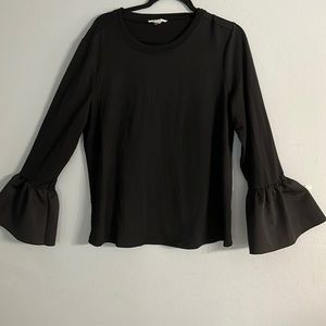 Black Blouse with large bell sleeves
